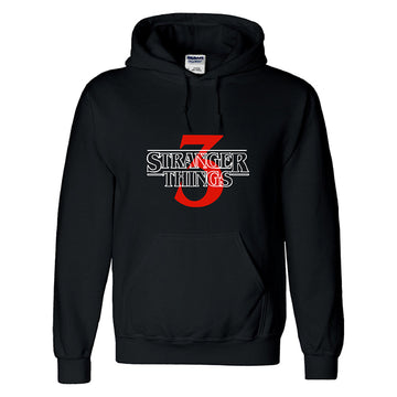 Stranger Things 3 Logotipo Sudadera Casual Estampada con Capucha para Adultos Unisex